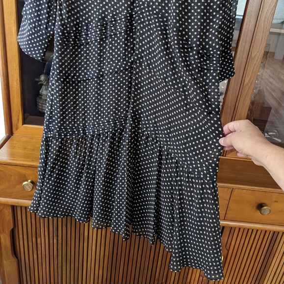 New! Coach Dot Georgette Pleated dress - Picture 4 of 11